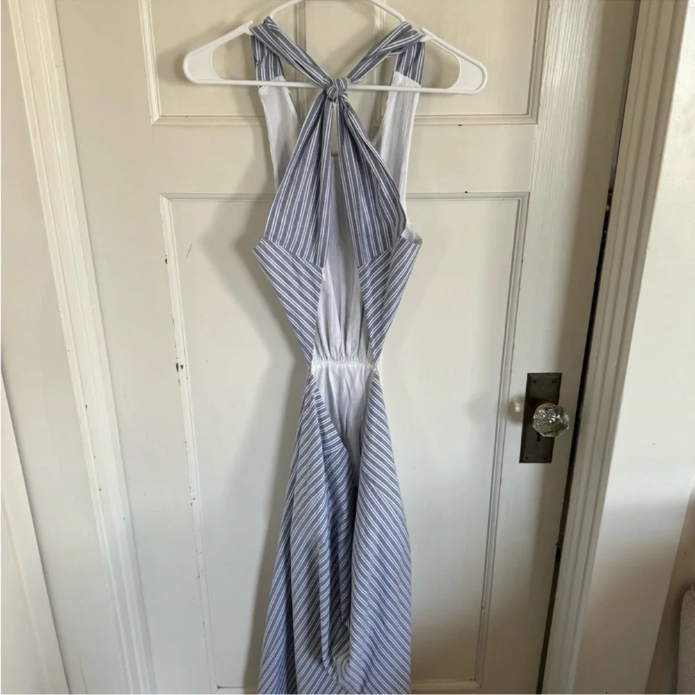 NWT J. Crew Collection Twist-back midi dress‎ in stripe size 8